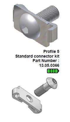 Aluminium profile screw connector