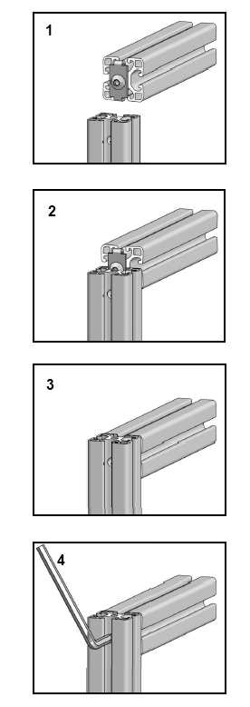 Aluminium extrusion connector