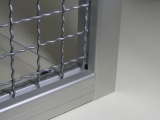 mesh in aluminium extrusion slot