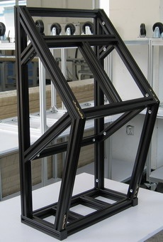 black anodised aluminium frame